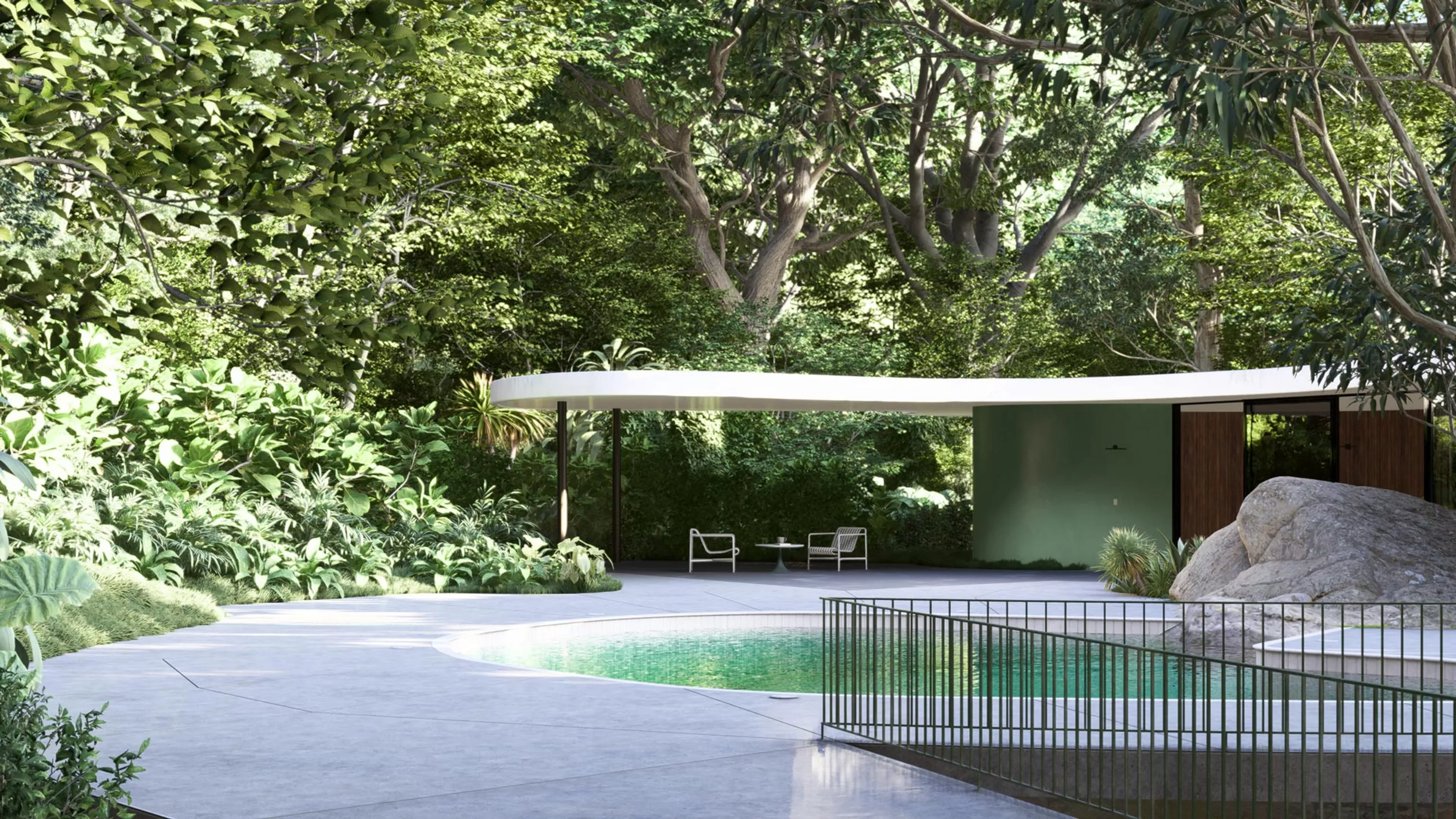 Detailansicht eines Rendering des Canoas House mit Lumion Rendering des Canoas House mit Lumion