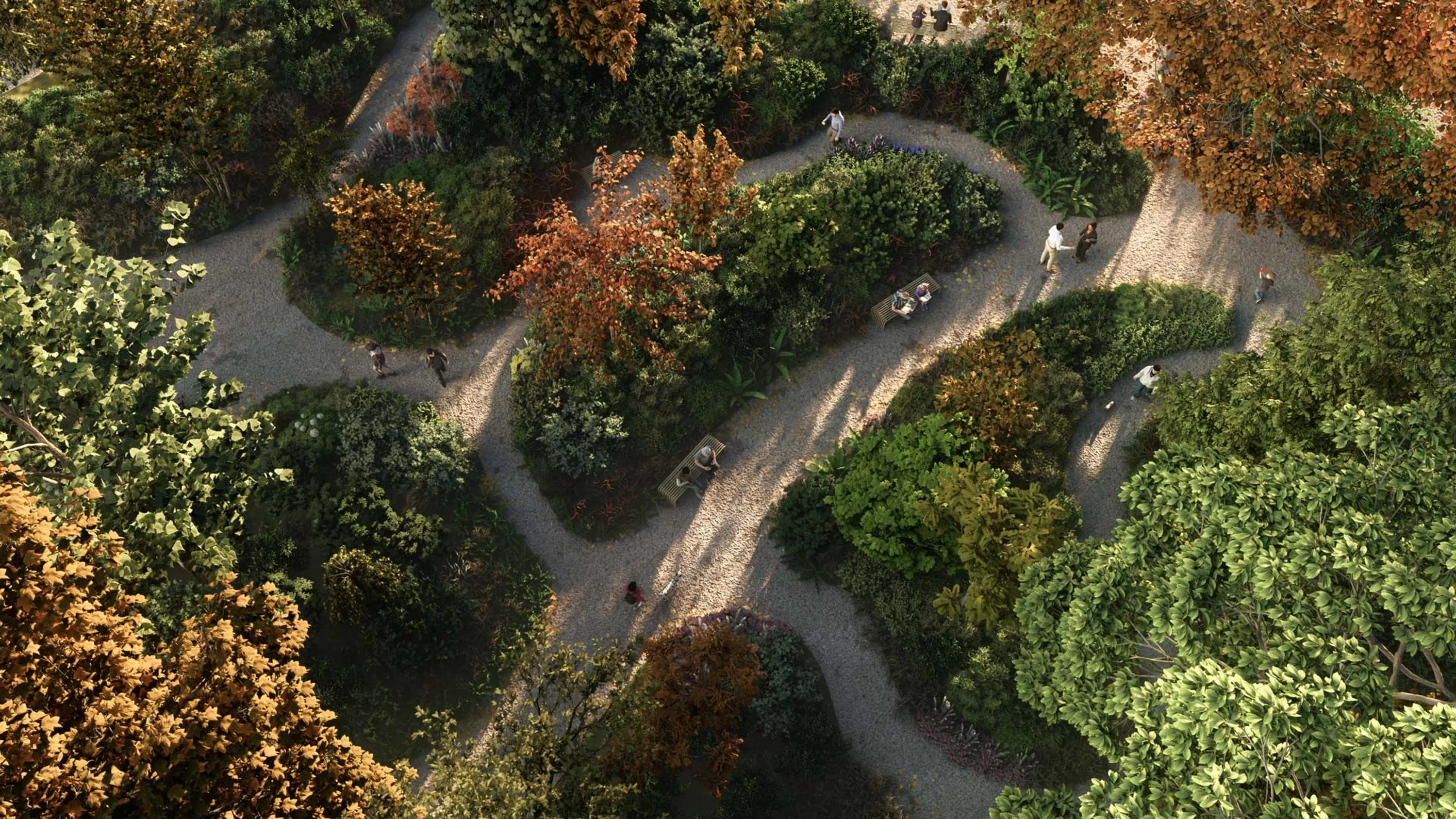 Visualisierung eines Stadtparks in der Vogelperspektive mit Lumion Visualisierung eines Parks in der Vogelperspektive mit Lumion