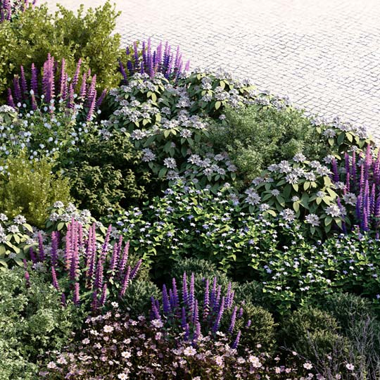 Erstellen Sie mit Lumions großer Auswahl an detailgetreuer Natur, kleinen Pflanzen, Blumen, Unkraut, Sträuchern und vielem mehr wunderschöne, akkurate Landschaftsentwürfe. Weiche Schatten