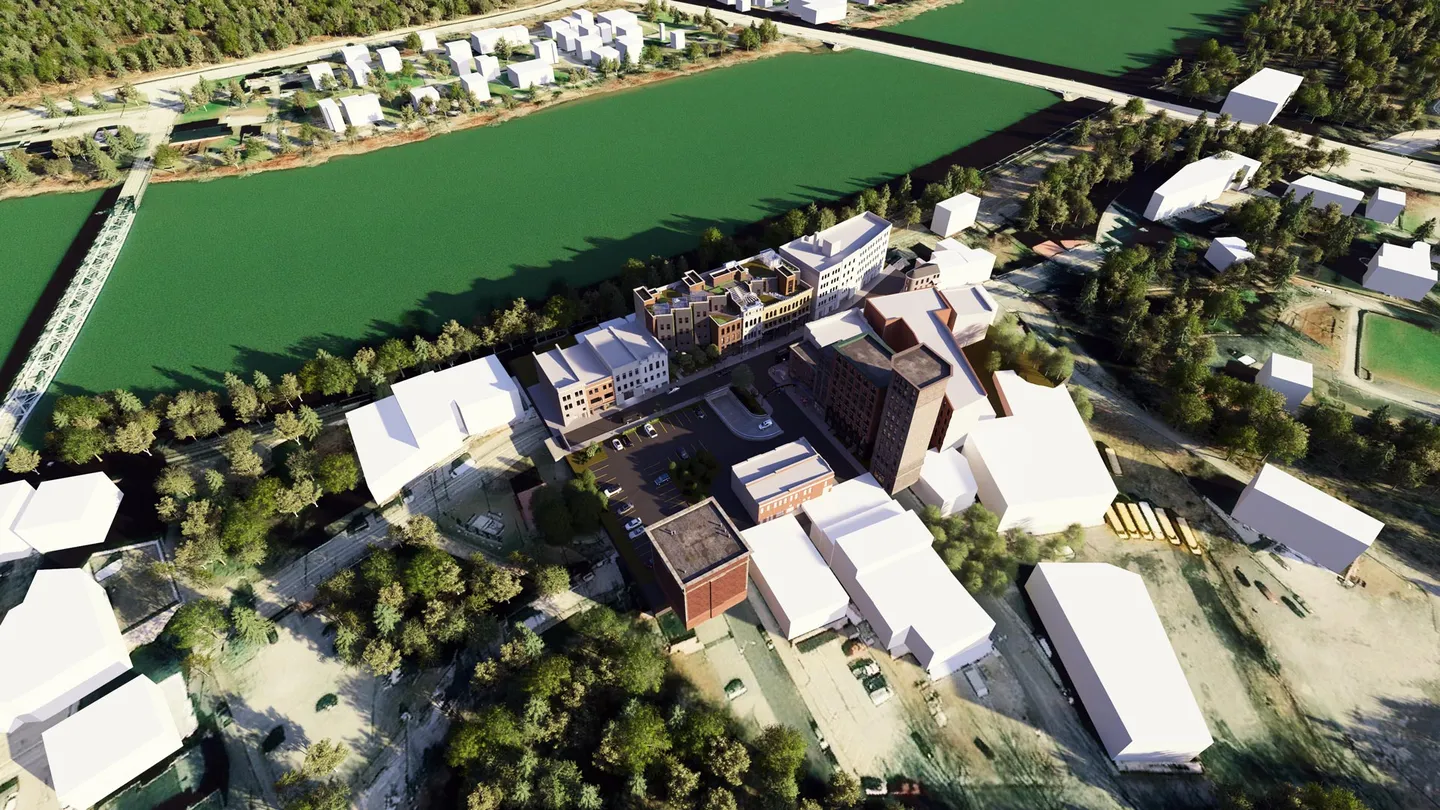 3D-Modell der Snowdown Towers in Revit