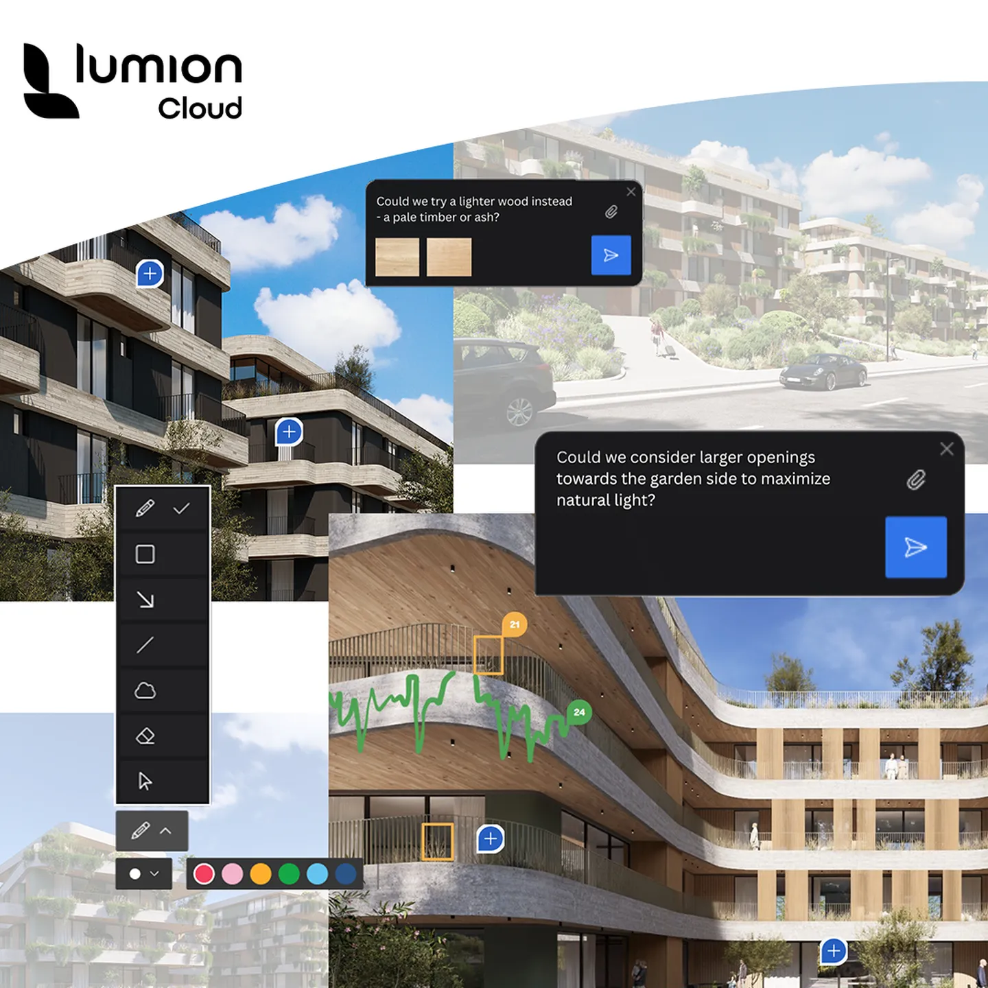 Lumion Cloud Logo auf weißem Hintergrund