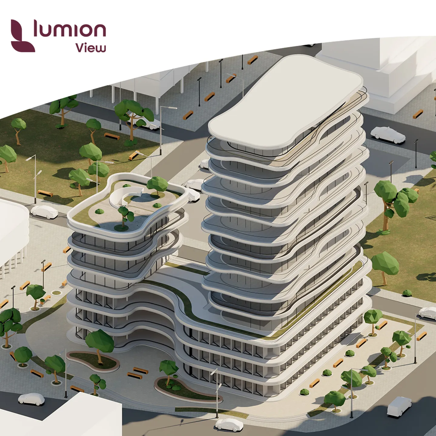 Lumion View Logo auf weißem Hintergrund