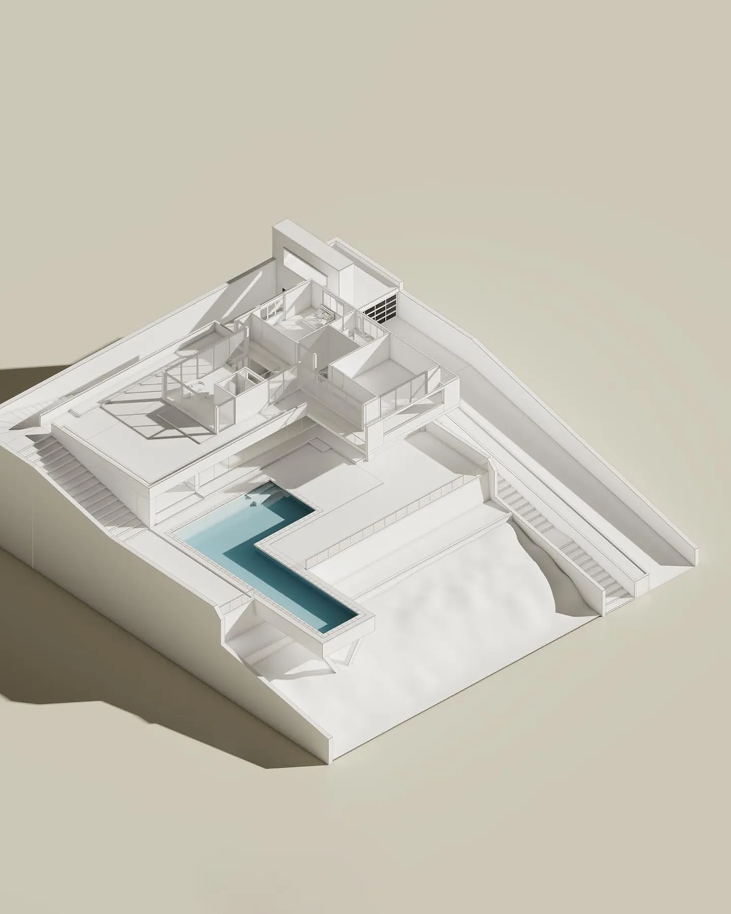 Diagramm mit der Raumaufteilung eines Boutique-Studios.