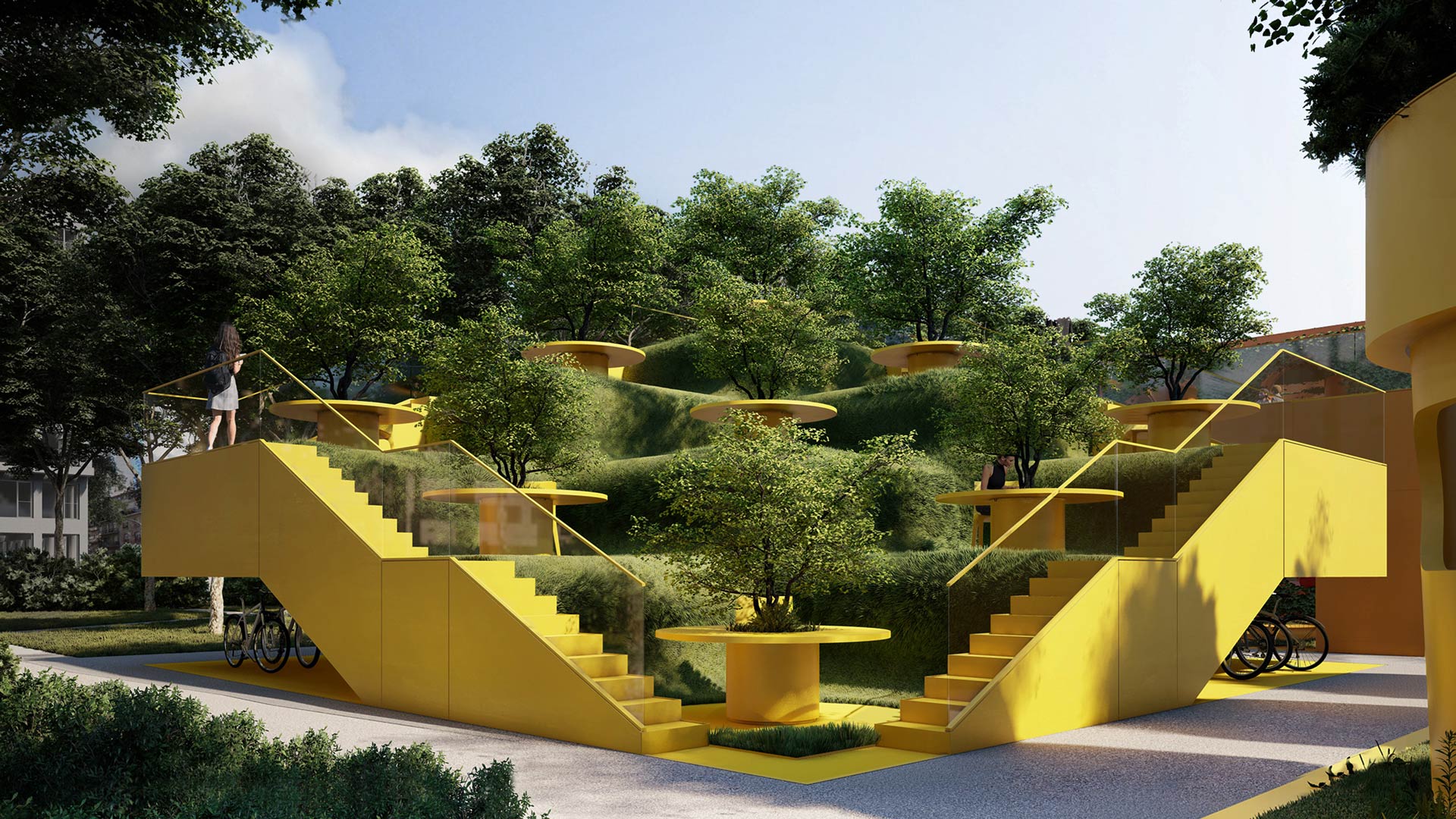 Treppenkonstrukt im Freien - Design by Alberto Menozzi