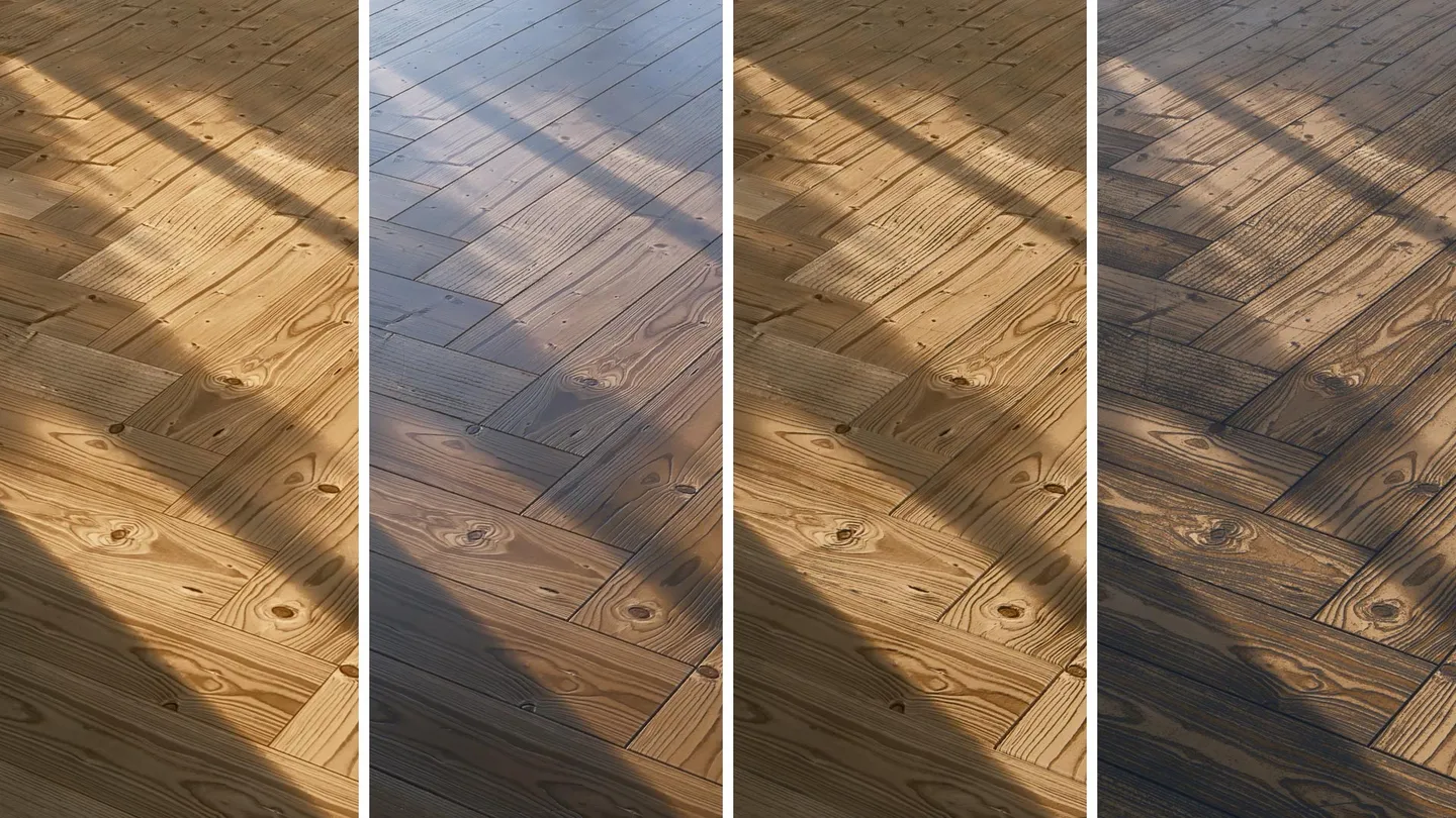 Zusammenstellung verschiedener Material- und Texturkarten