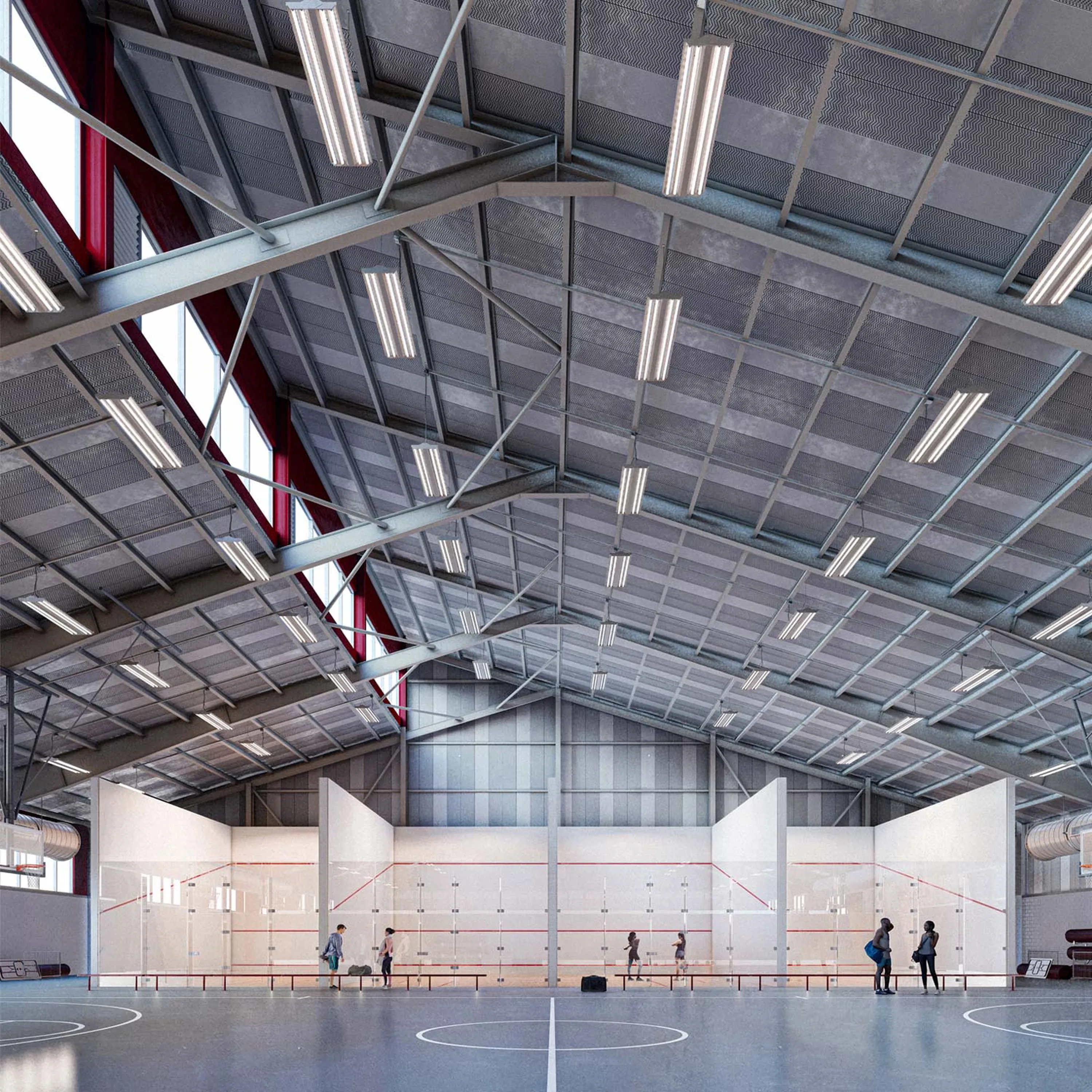 Sporthalle - Deckenansicht - Design by VMDO Architects