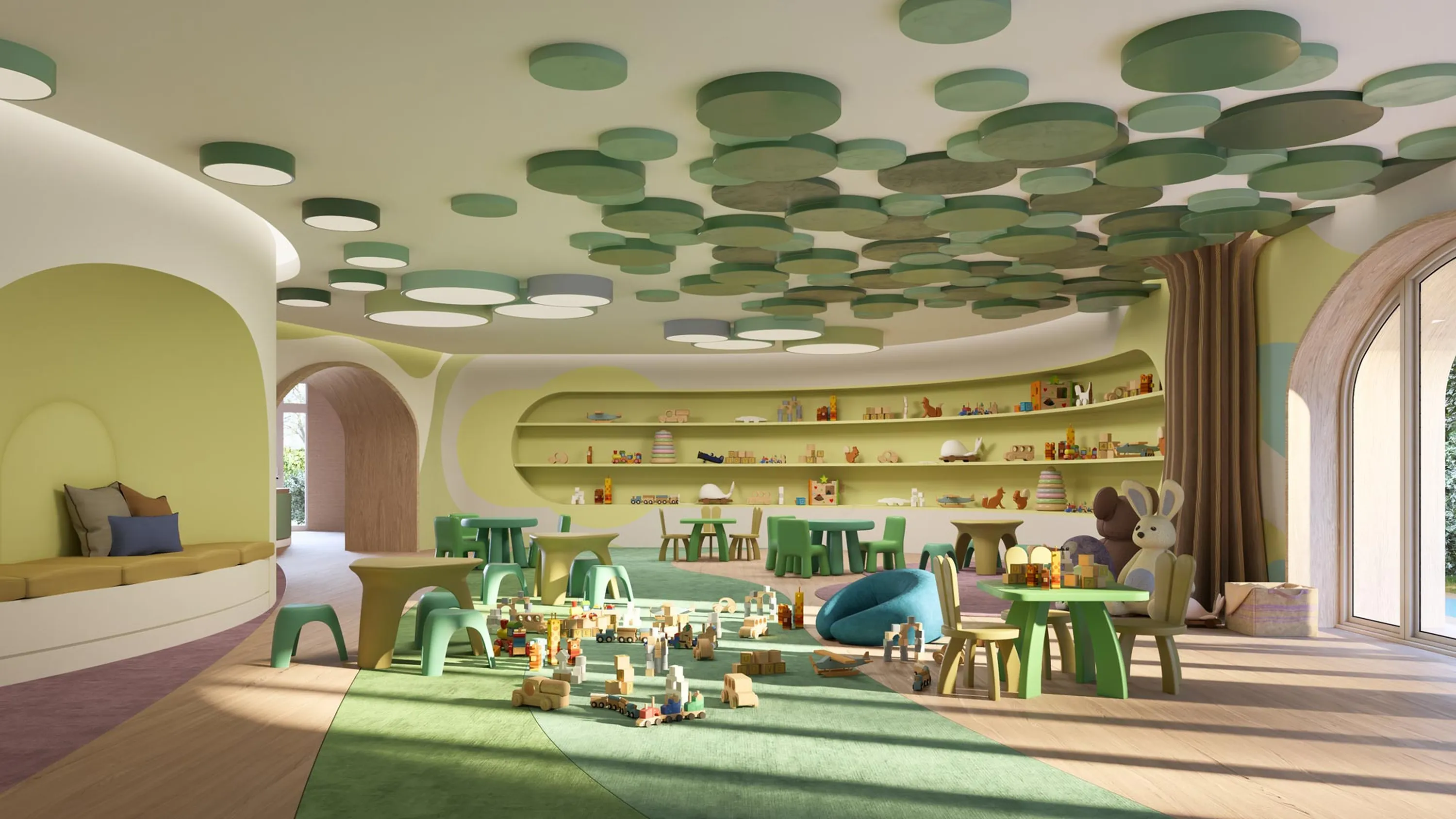Gerendetes Kinderzimmer-Interieur