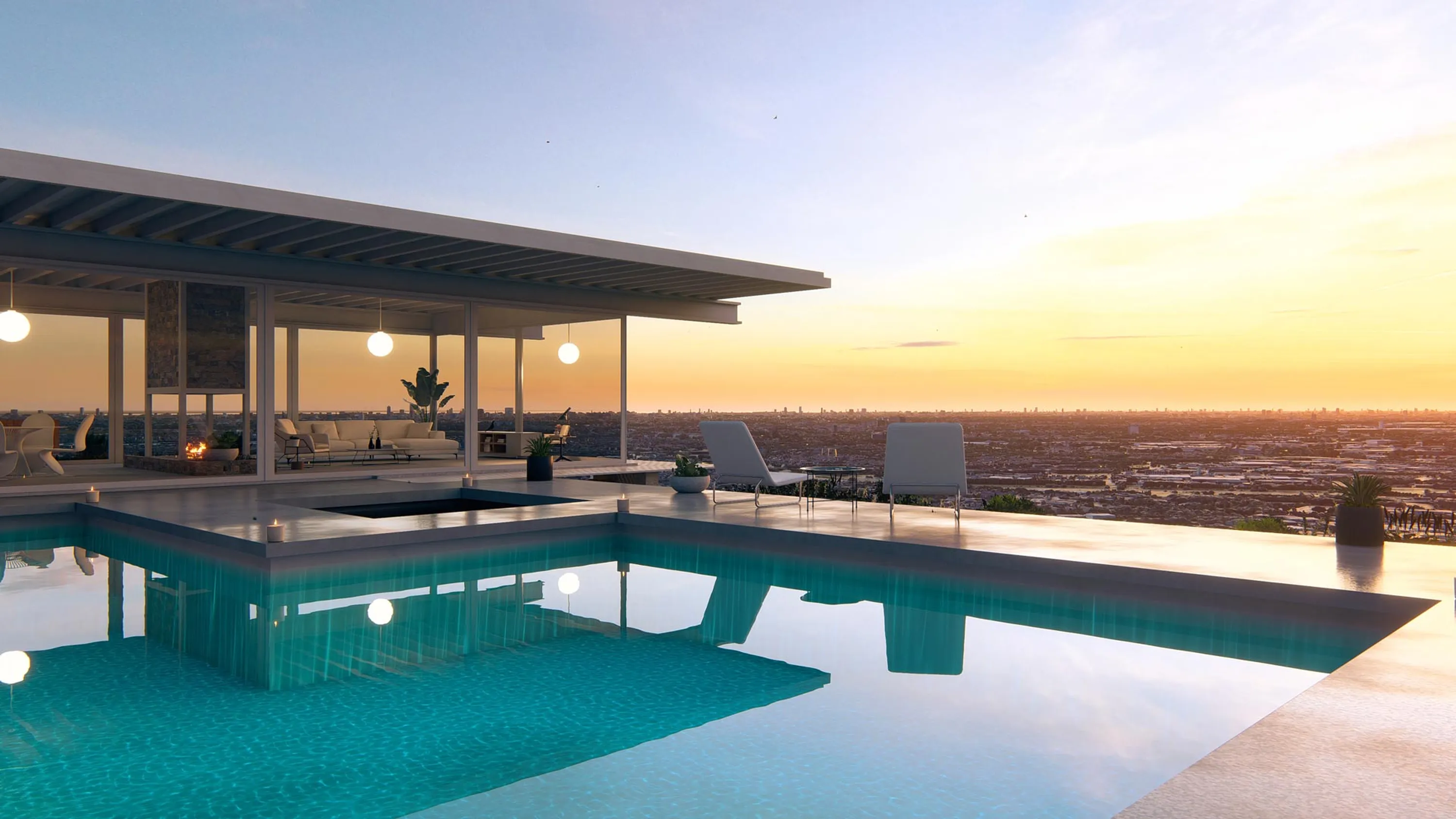 Farnsworth - Außenansicht, LUT (Look-Up-Table), Weitwinkel