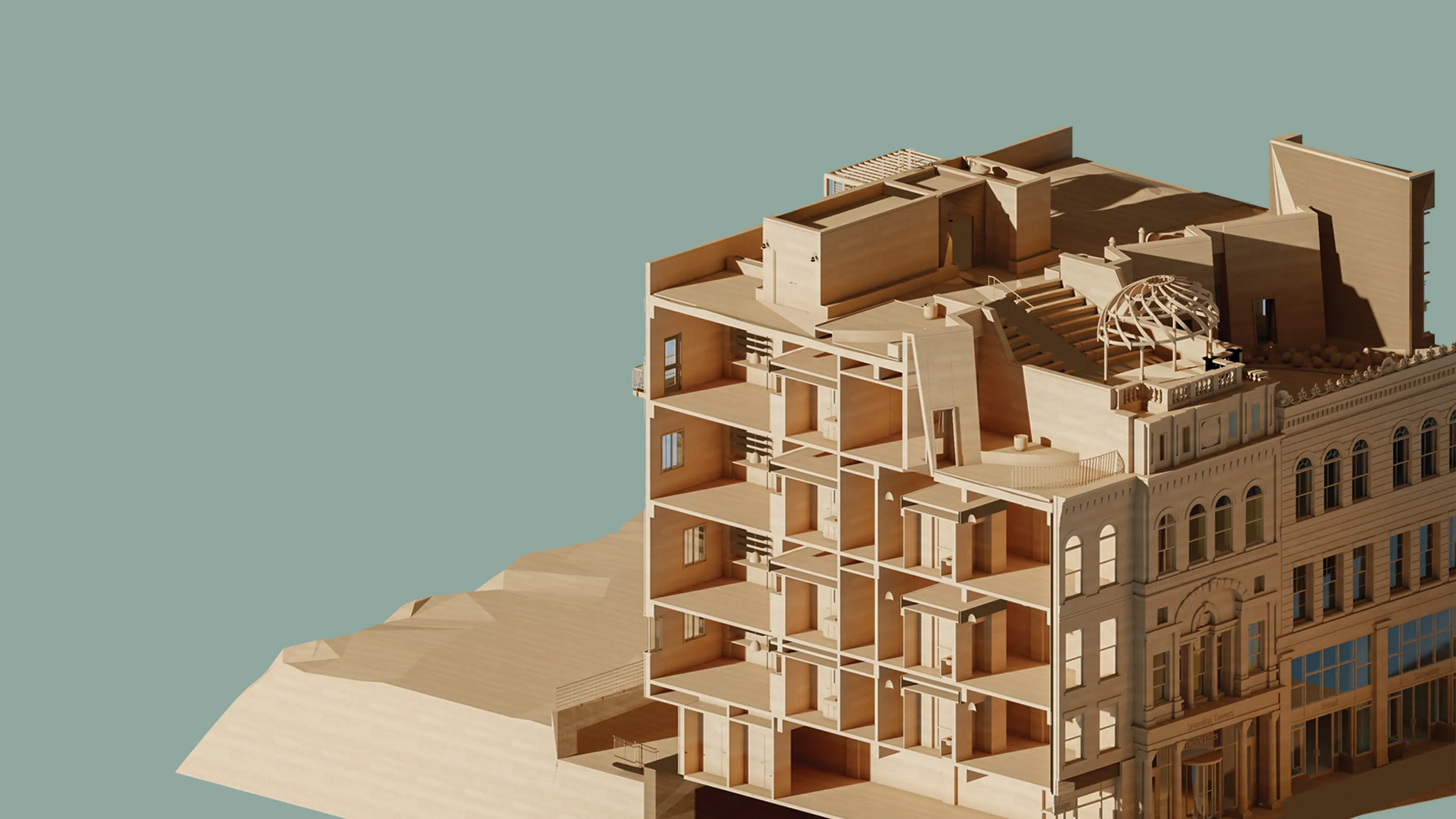 Holz-Modell - Rendered in Lumion View for Revit